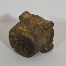 Weathered wooden mortar, France circa 1650-1750