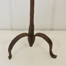 Hand forged iron candleholder, Spain circa 1650-1750