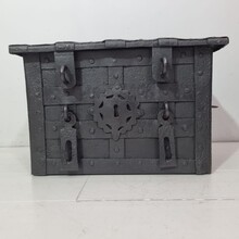 Hand forged iron strongbox from Nuremburg or Augsburg, germany 17th century