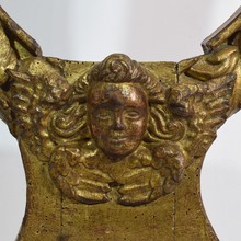Giltwood baroque alatrpiece with angel head, Spain circa 1650