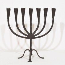 Hand forged iron candleholder, France/Spain 18/19th century