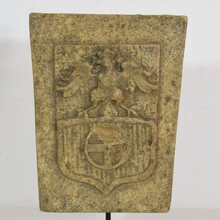 Carved stone coat of arms, France circa 1750
