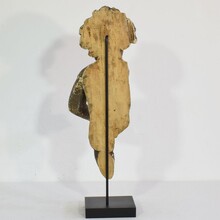 carved wooden angel fragment, Italy circa 1750