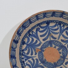 Glazed terracotta bowl, Spain circa 1750-1800