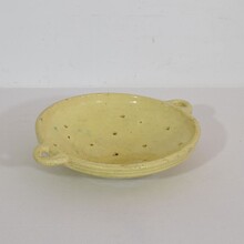 Glazed earthenware strainer, France circa 1880-1900