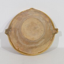 Glazed terracotta dairy bowl or tian, France circa 1850