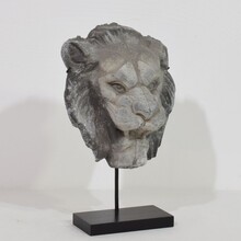 Zinc lion head ornament, France circa 1850-1900