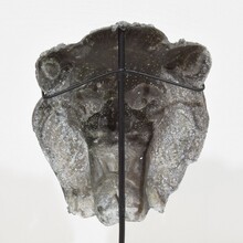 Zinc lion head ornament, France circa 1850-1900