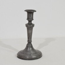 Collection of 5 pewter candleholders, France circa 1750-1850