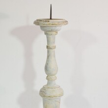 Couple of carved wooden candleholders in neoclassical style, Italy circa 1850