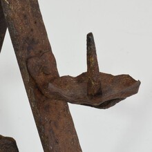 Hand forged iron candleholder, France circa 1650-1750