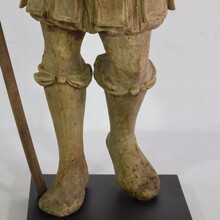 baroque carved wooden armed figure, France 17/18th century