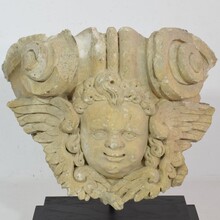 Carved stone angel fragment, France circa 1650-1750