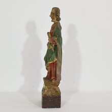 Carved wooden Saint Peter, France circa 1650-1750