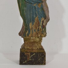 Carved wooden Saint Peter, France circa 1650-1750