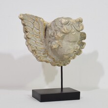 Plaster angel head ornament, France circa 1750- 1850