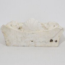 Carved white marble capital with angel head, France circa 1750
