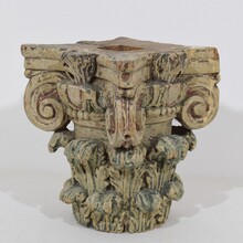 Carved wooden capital, France circa 1750