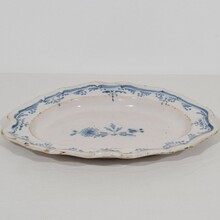 Glazed earthenware Rouen platter, France circa 1750