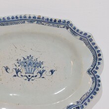 Glazed earthenware Rouen platter, France circa 1750