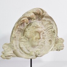 Carved wooden ornament in baroque style, France circa 1850