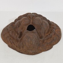 Cast iron lion fountain head, France circa 1850-1900