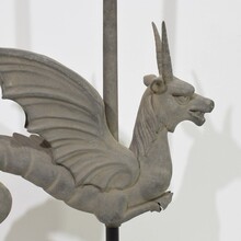 Large zinc dragon/ mythical figure weathervane, France circa 1880