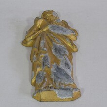 Neo Gothic gilded metal Saint statue, France circa 1880-1900