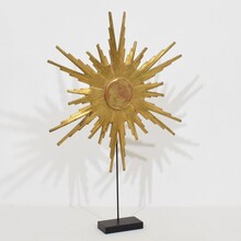 Gilded baroque style carved wooden sun, Italy circa 1800-1900