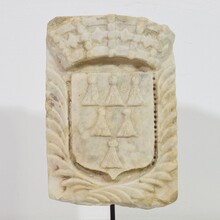 White marble coat of arms, Italy circa 1650-1750