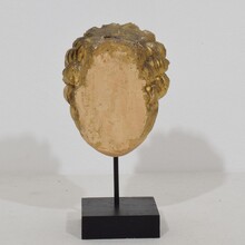 Carved giltwood baroque angel head, Italy circa 1750