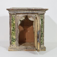 Neoclassical silvered and painted wooden tabernacle, Italy circa 1780