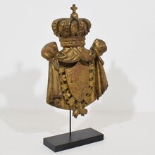 Baroque style giltwood coat of arms, Italy circa 1850