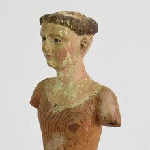 Wooden Saint figure, Italy circa 1800-1850
