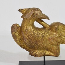 Pair hand carved giltwood empire style bird ornaments, France circa 1805-1820