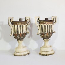 Pair neoclassical altar candleholders, Italy circa 1760-1780