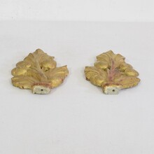 Pair carved giltwood ornaments, France circa 1800-1850