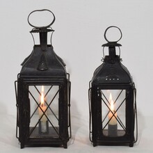 Pair metal lanterns, France circa 1850-1900