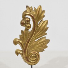 Pair of small carved giltwood baroque style ornaments, France circa 1850