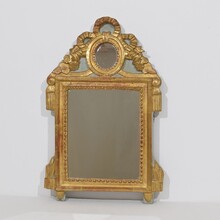 Small giltwood Louis XVI style mirror, France circa 1760-1790