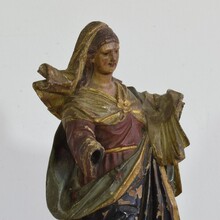 Painted wooden madonna/santos, Spain 17/18th century