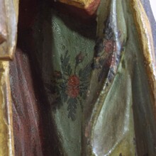 Painted wooden madonna/santos, Spain 17/18th century