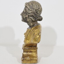 Handcarved wooden reliquary bust, Italy circa 1650-1750