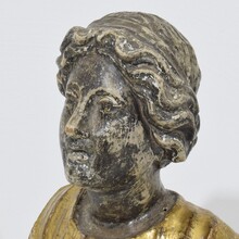 Handcarved wooden reliquary bust, Italy circa 1650-1750