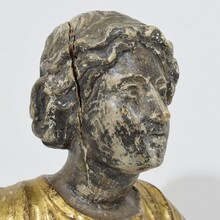 Handcarved wooden reliquary bust, Italy circa 1650-1750