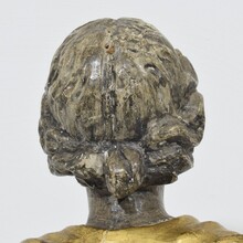 Handcarved wooden reliquary bust, Italy circa 1650-1750