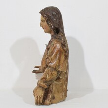 Wooden reliquary bust of a Madonna, Italy circa 1650-1750