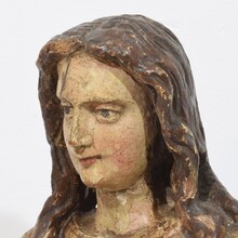 Wooden reliquary bust of a Madonna, Italy circa 1650-1750