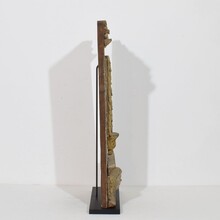 Carved oak altar niche with angel head, France circa 1650-1700