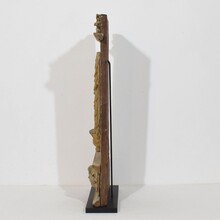 Carved oak altar niche with angel head, France circa 1650-1700